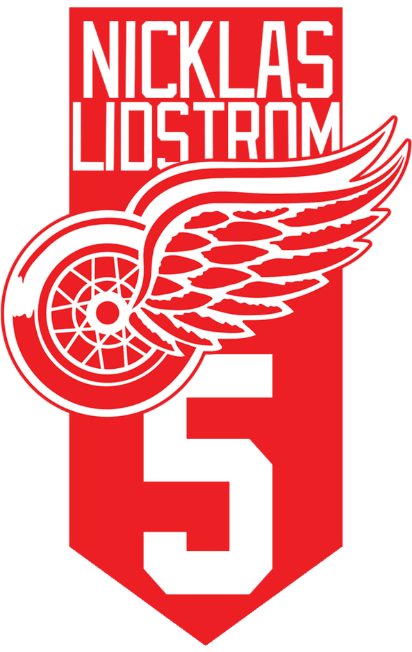 Nicklas Lidstrom Detroit Red Wings Banner PNG Image