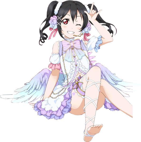 Nico Yazawa Anime Angel Costume PNG Image