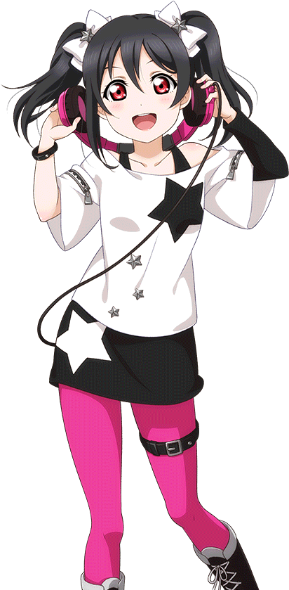 Nico Yazawa Anime Character Pose PNG Image