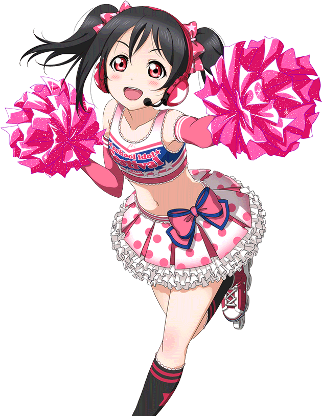 Nico Yazawa Cheerleader Pose PNG Image