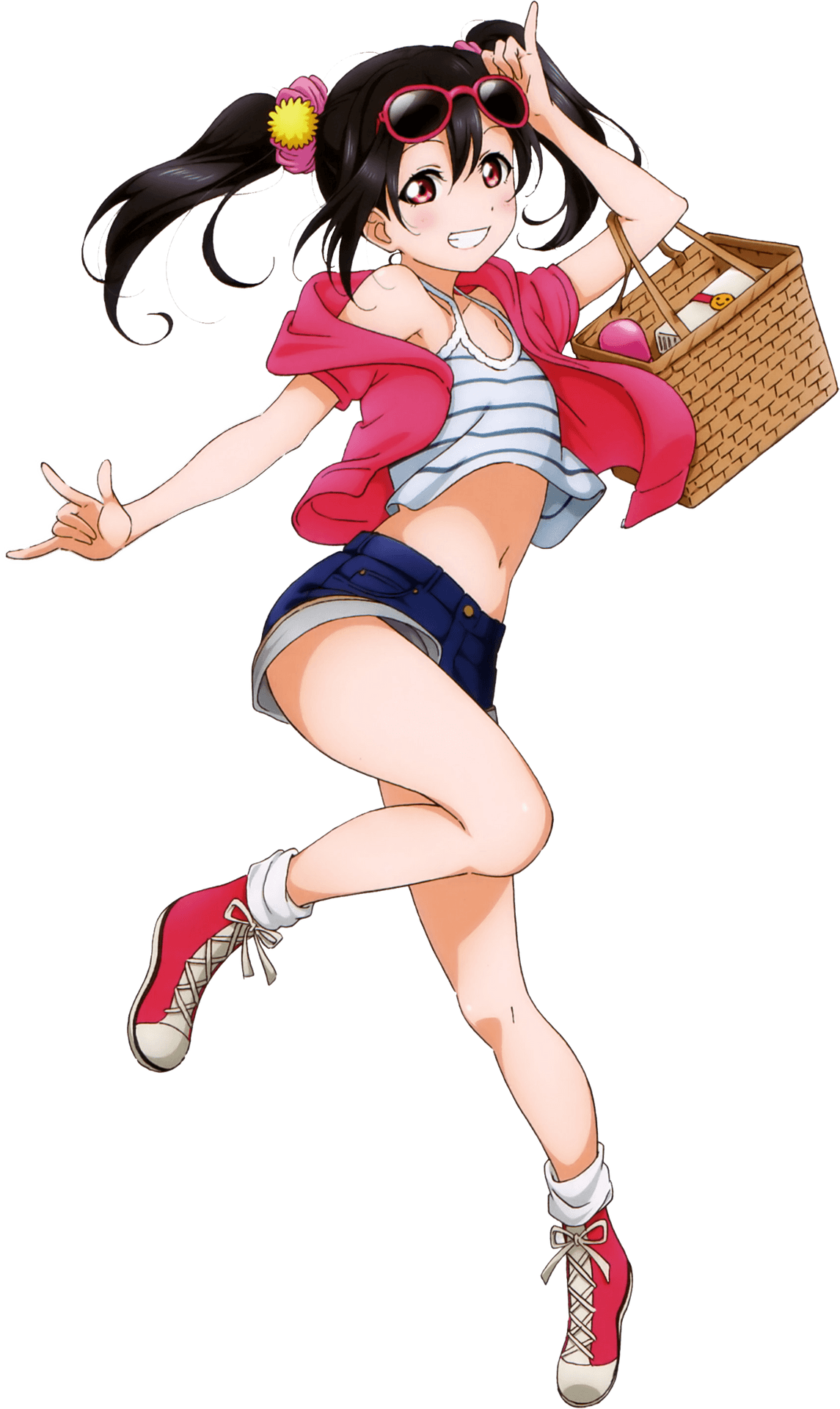 Nico Yazawa Summer Outfit Picnic Ready PNG Image