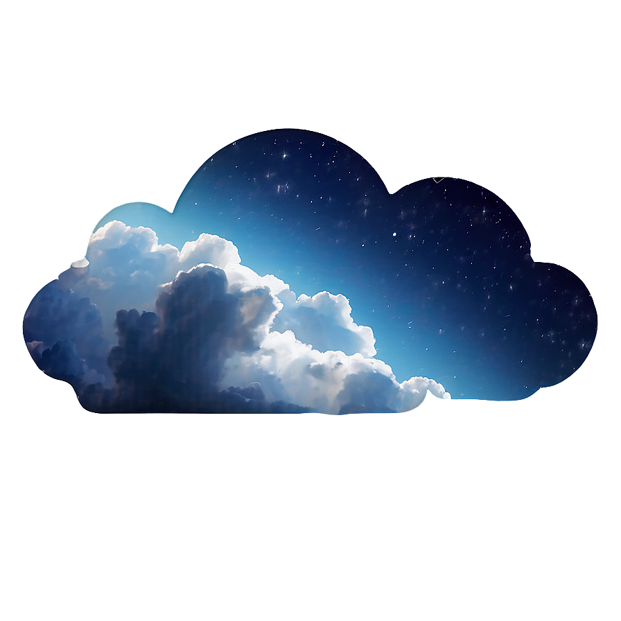 Night Sky Blue Clouds Png Srd PNG Image