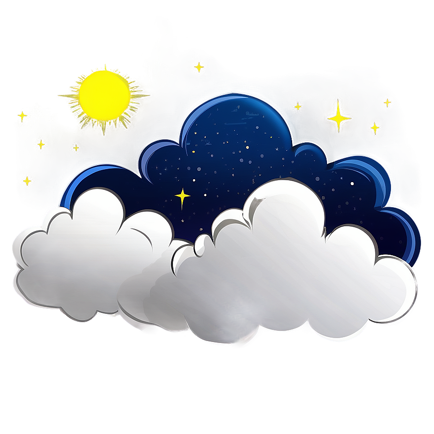 Night Sky Cloud Vector Png Ftu1 PNG Image