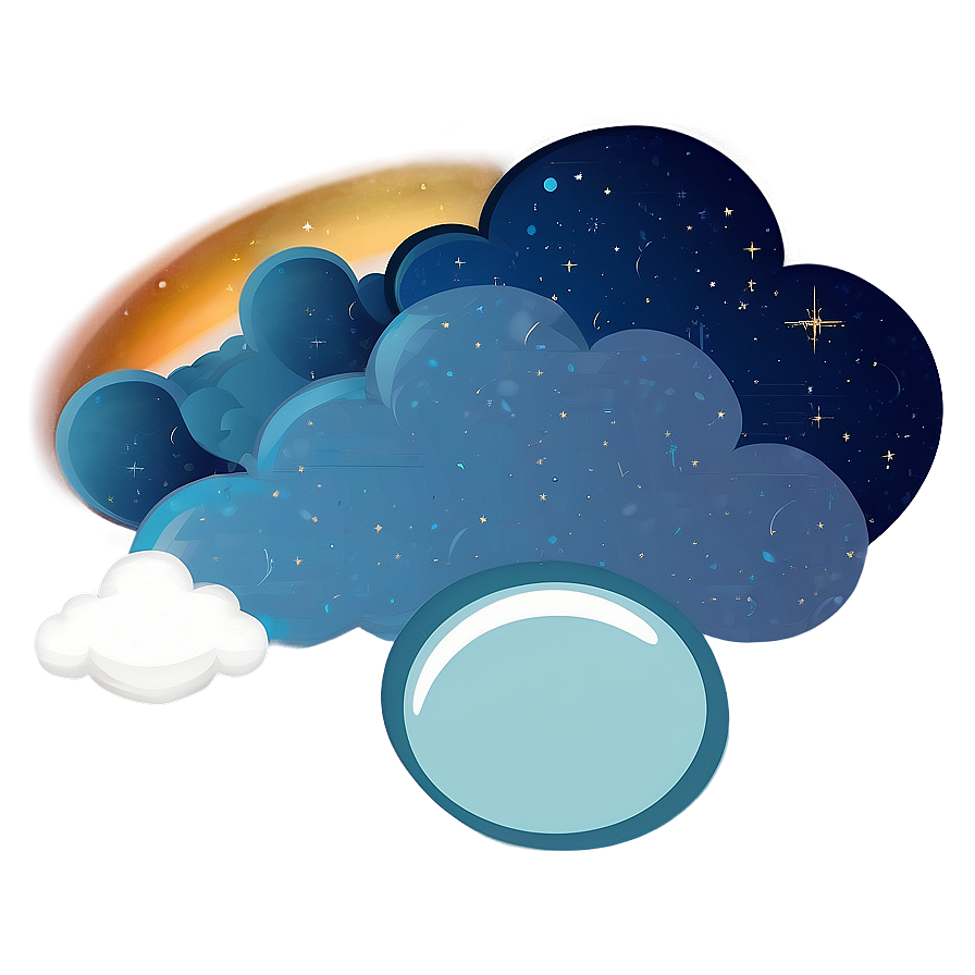 Night Sky Cloud Vector Png Ubj5 PNG Image