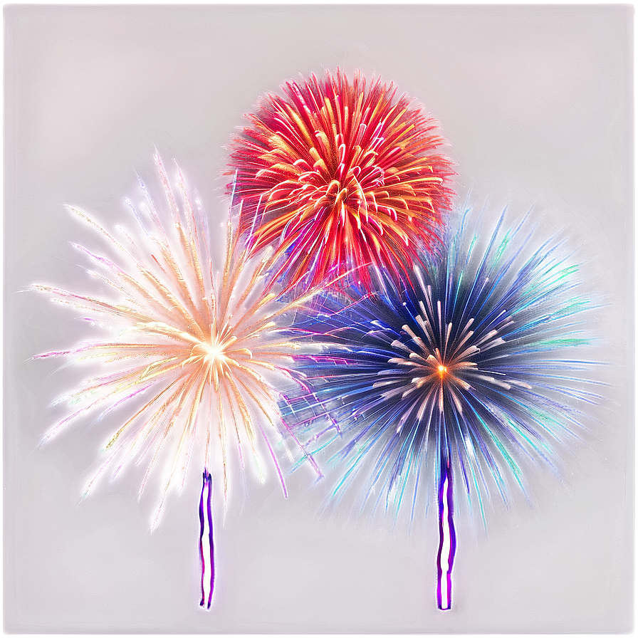 Night Sky Fireworks Png Rcf PNG Image