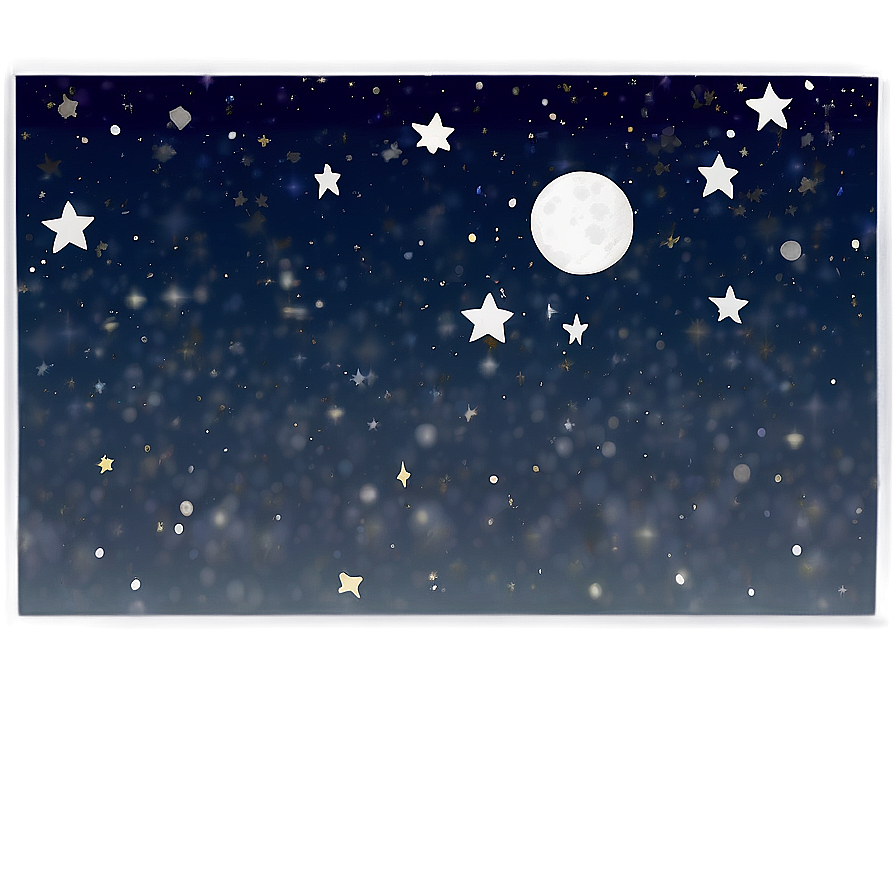 Night Sky Sparkle Stars Png Gel PNG Image