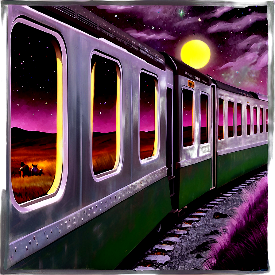 Night Train Ride Png 05212024 PNG Image