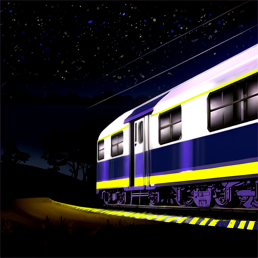 Night Train Ride Png 05212024 PNG Image