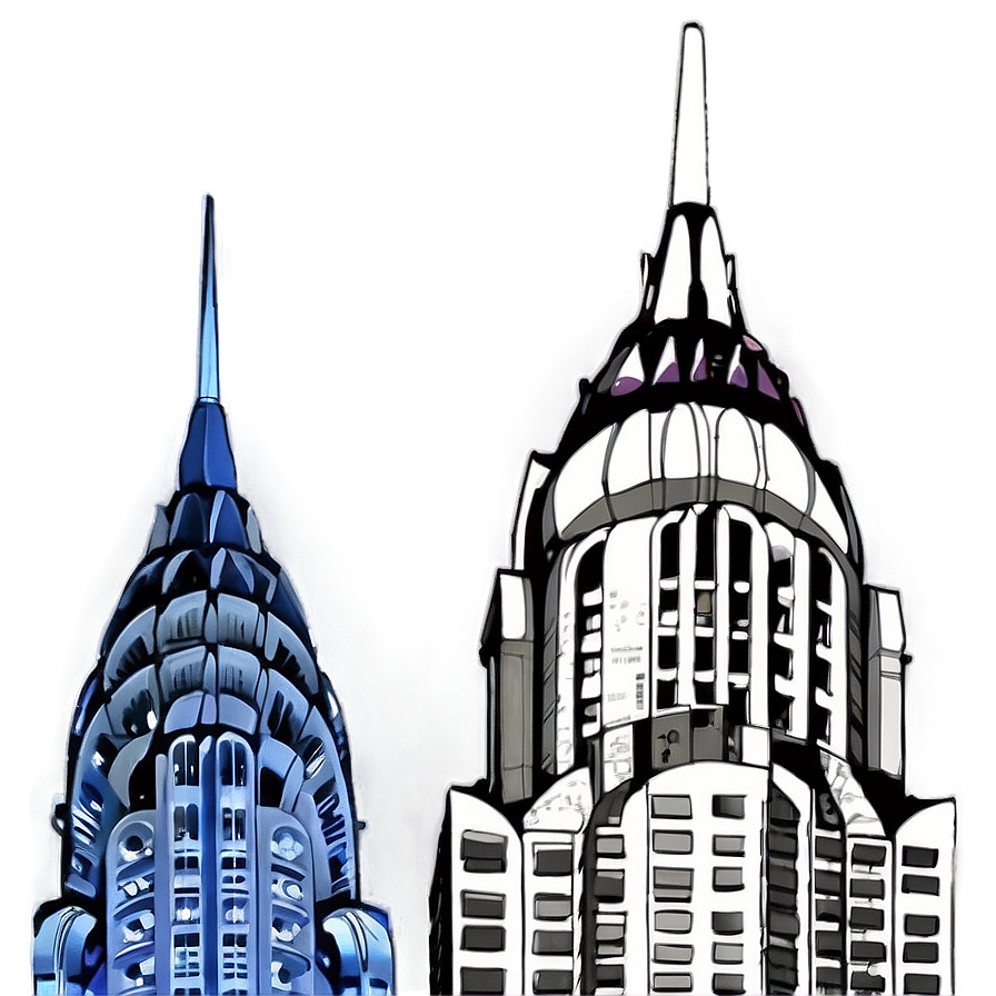 Night View Chrysler Building Png Whe PNG Image