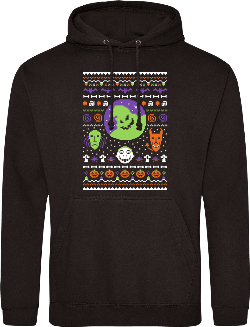 Nightmare Before Christmas Themed Hoodie PNG Image