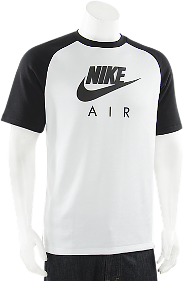 Nike Air Blackand White T Shirt PNG Image