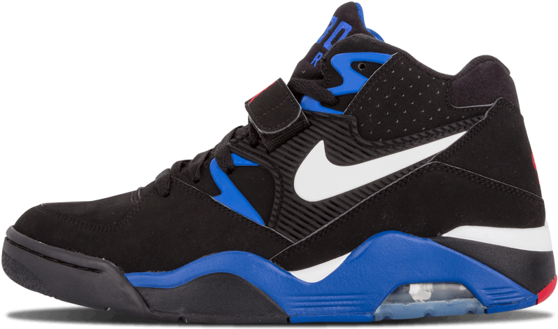 Nike Air Force High Top Blue Black Sneaker PNG Image