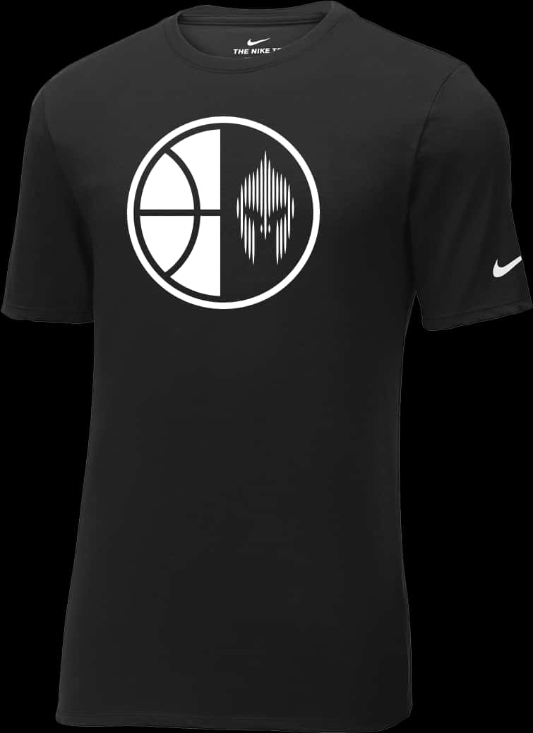 Nike Black Basketball T Shirt Design PNG Image