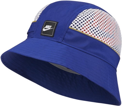 Nike Blue Bucket Hatwith Mesh Panel PNG Image