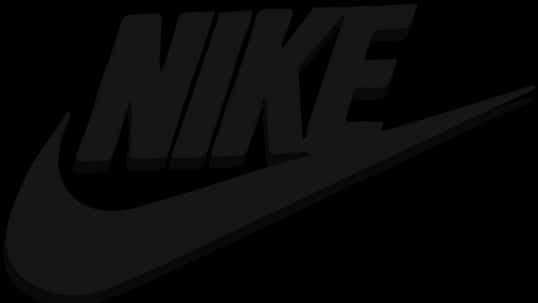 Nike Logo Black Background PNG Image