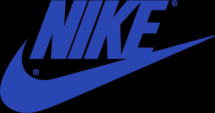 Nike Logo Blue Background PNG Image