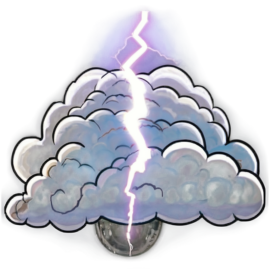 Nimbus Cloud Lightning Png Cul PNG Image