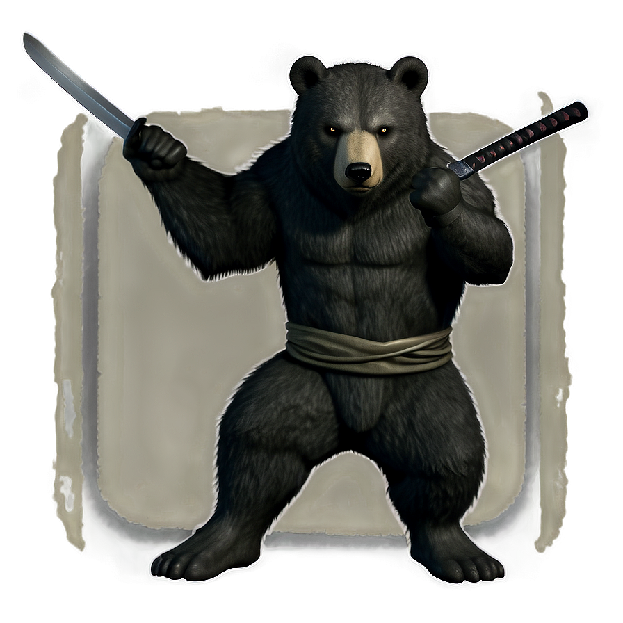 Ninja Bear Png 05032024 PNG Image