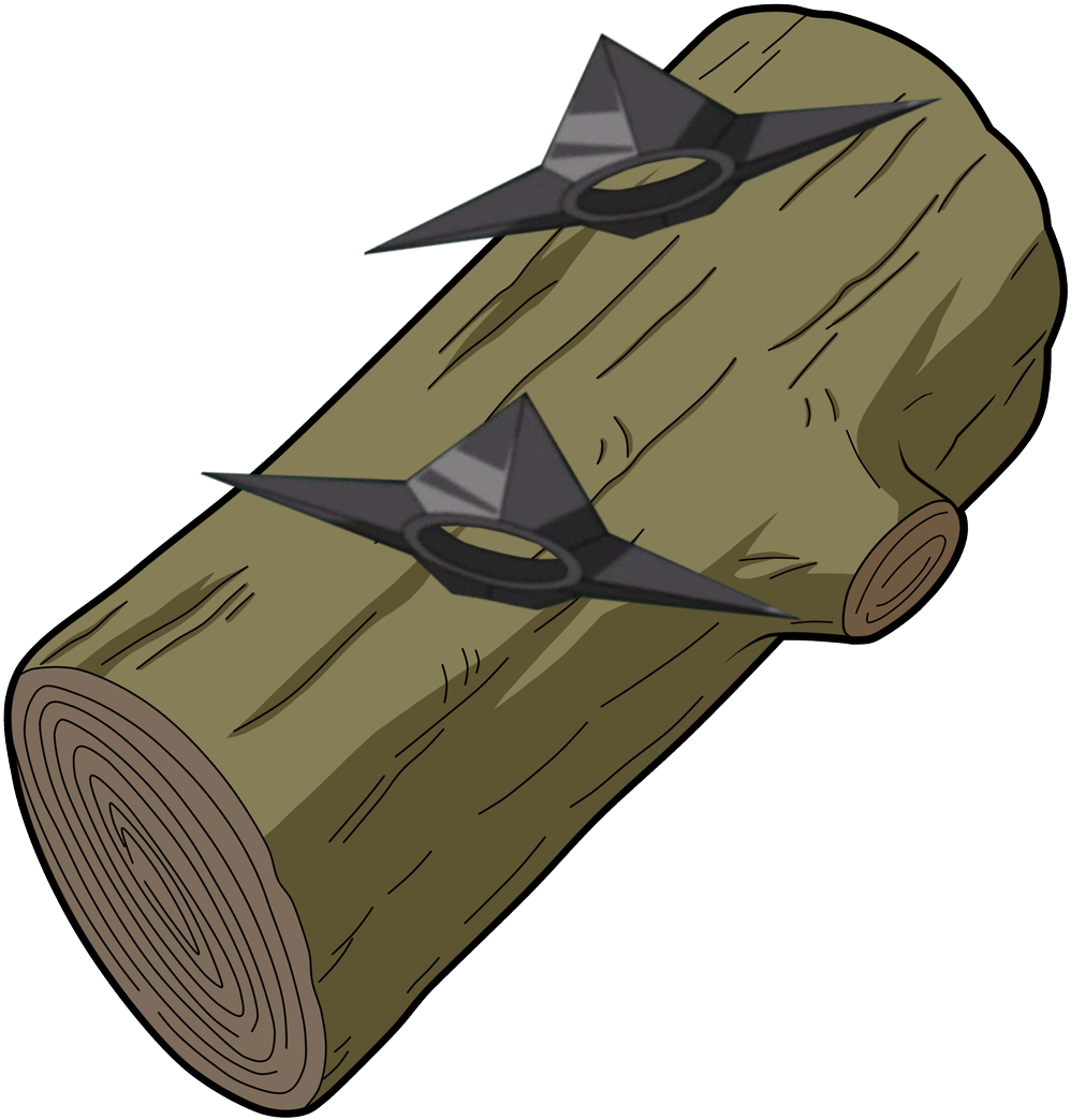 Ninja Hattori Kunaion Wood PNG Image