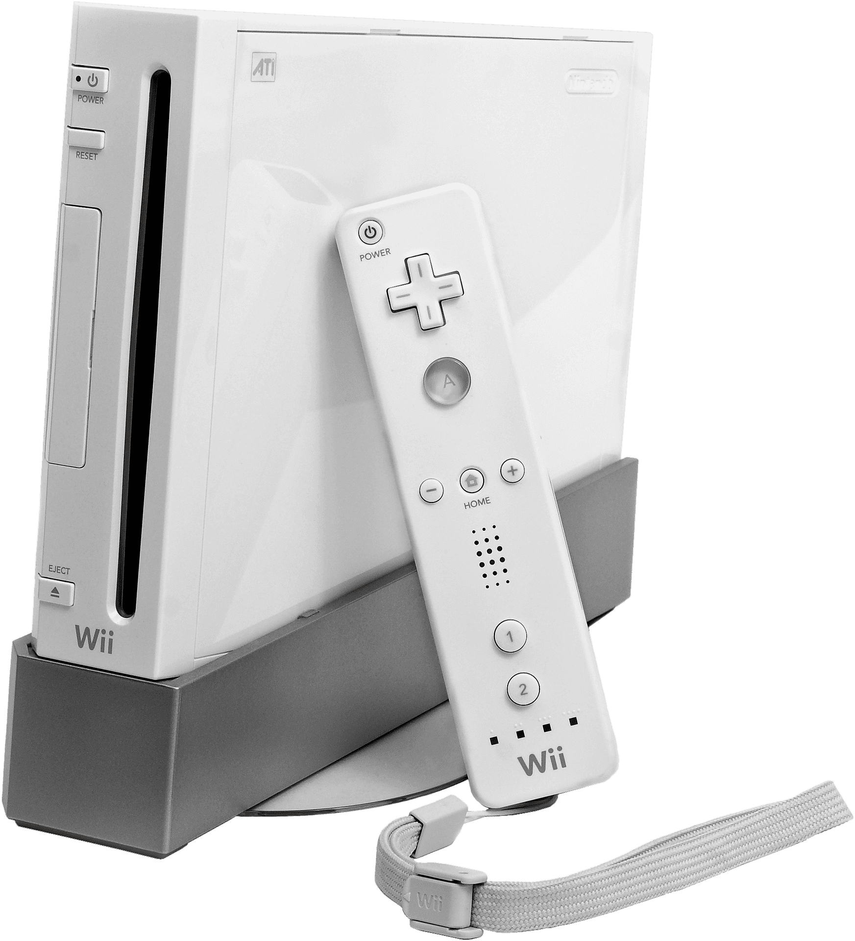 Nintendo Wii Consoleand Remote PNG Image