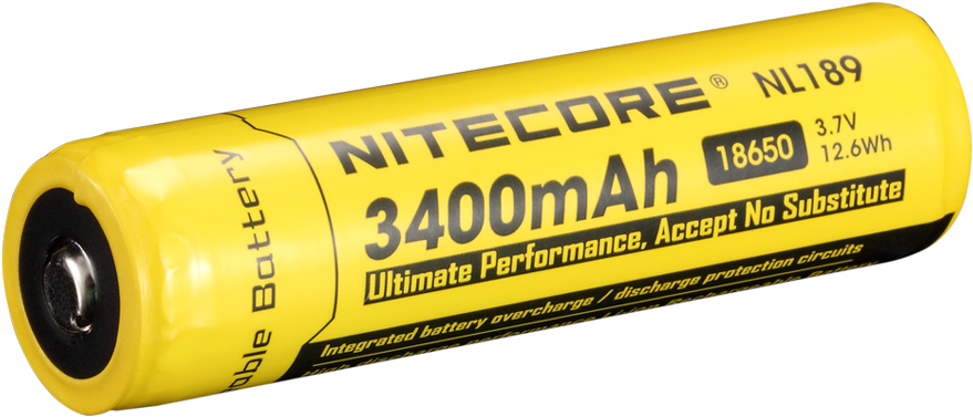 Nitecore N L1893400m Ah Rechargeable Battery PNG Image