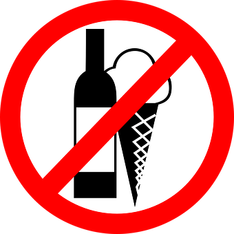 No Alcohol Ice Cream Sign PNG Image