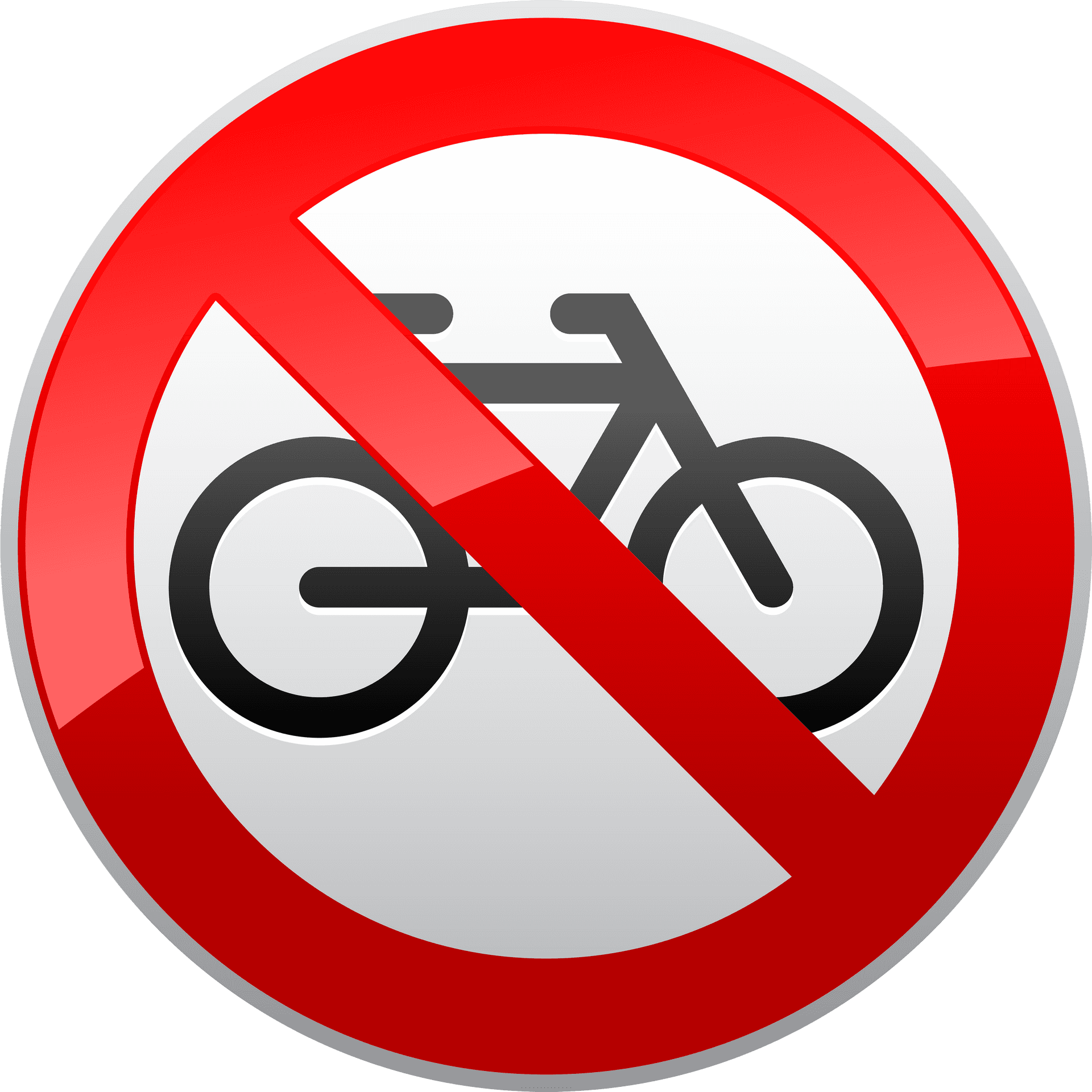 No Bicycles Sign PNG Image