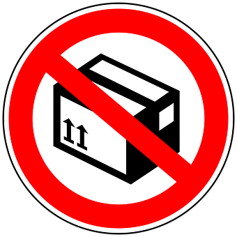 No Cardboard Box Sign PNG Image