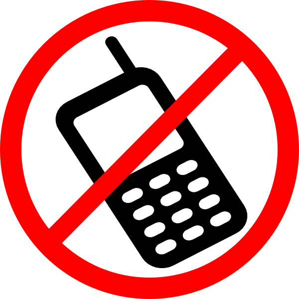 No Cell Phone Sign Clipart PNG Image