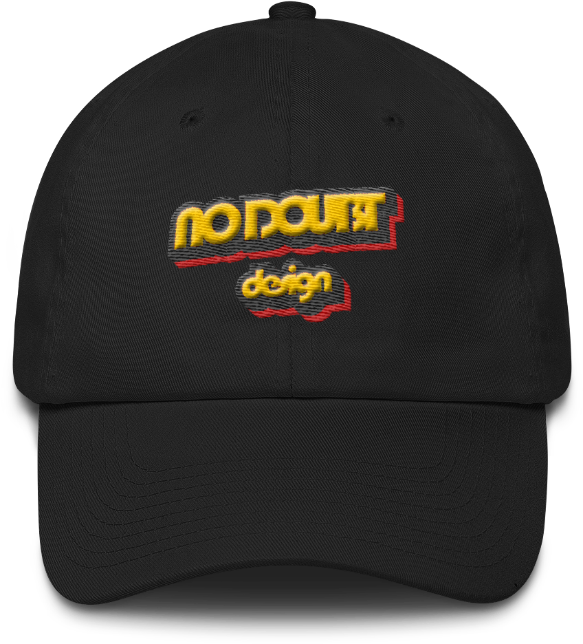 No Doubt Design Black Cap PNG Image