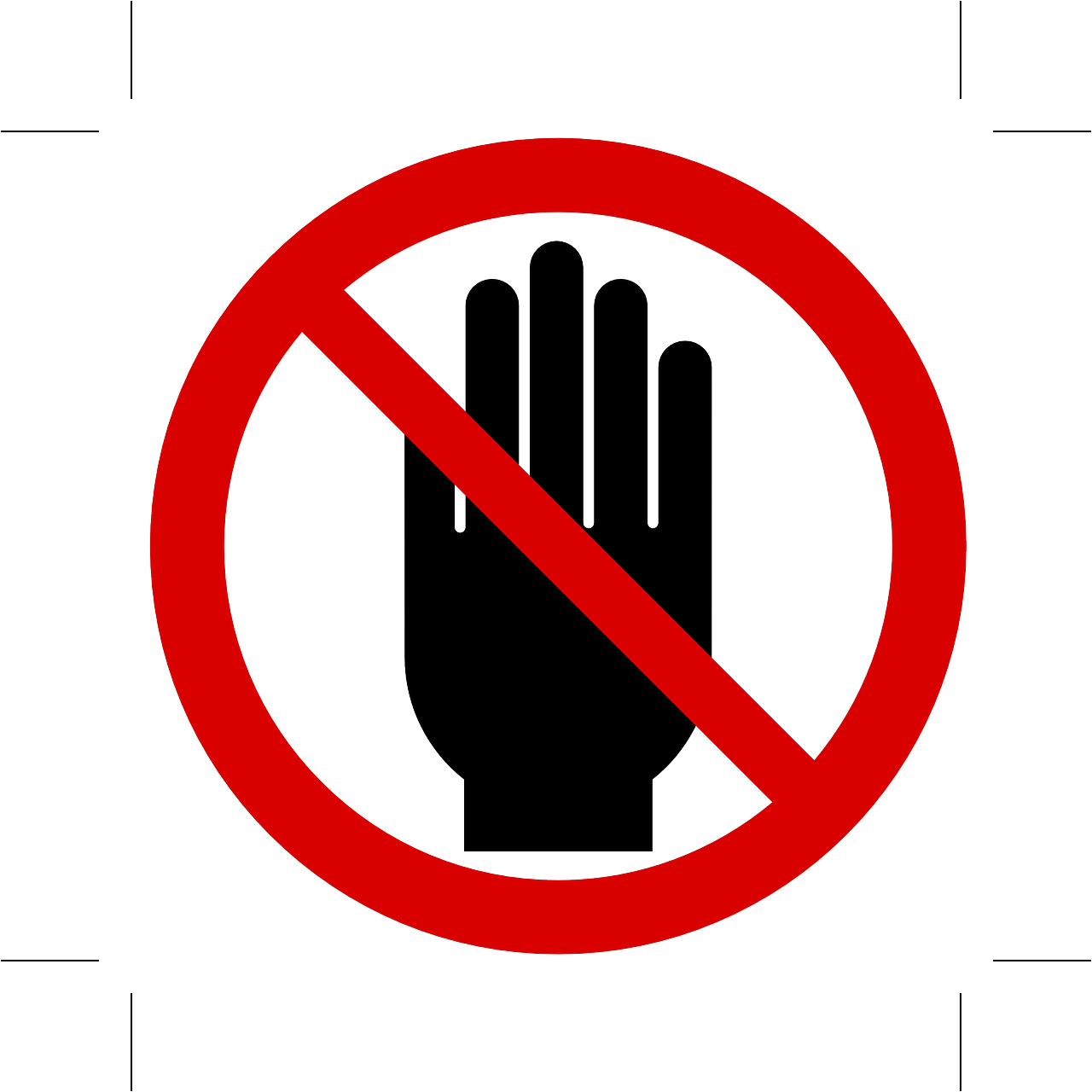 No Entry Hand Sign PNG Image