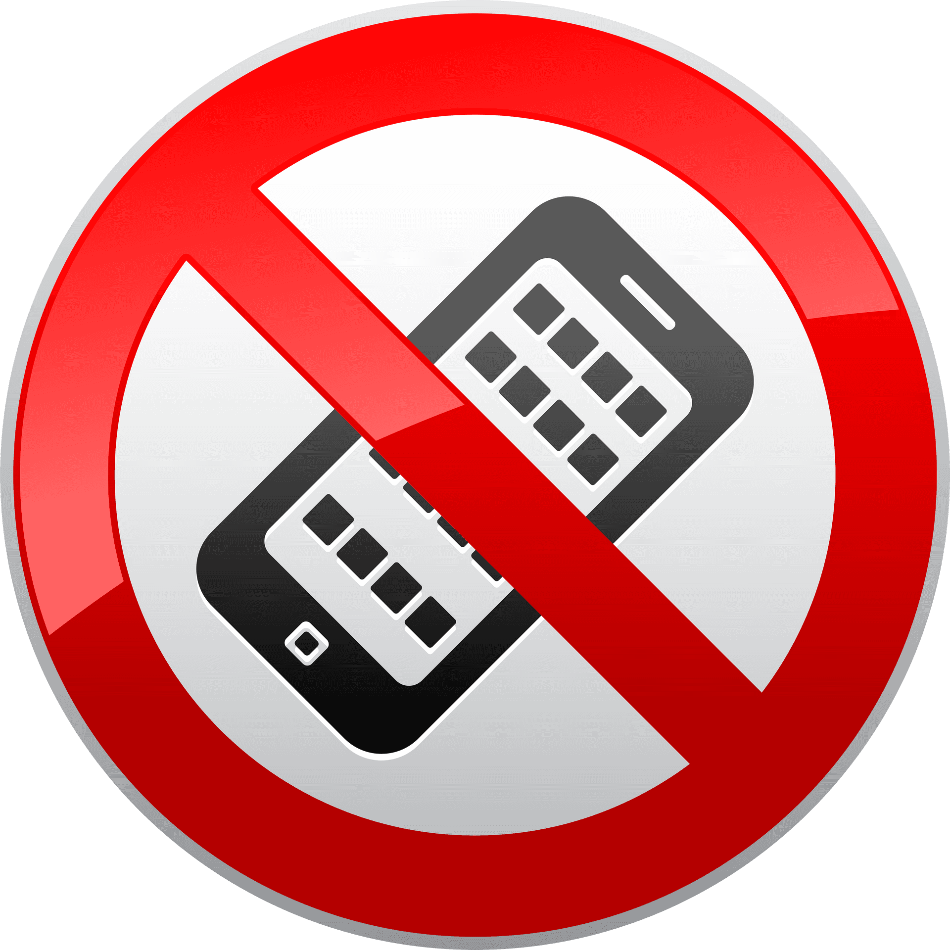 No Mobile Phones Sign Clipart PNG Image