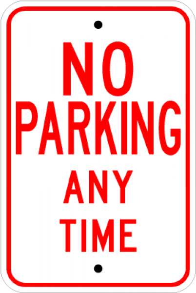 No Parking Sign Redand White PNG Image