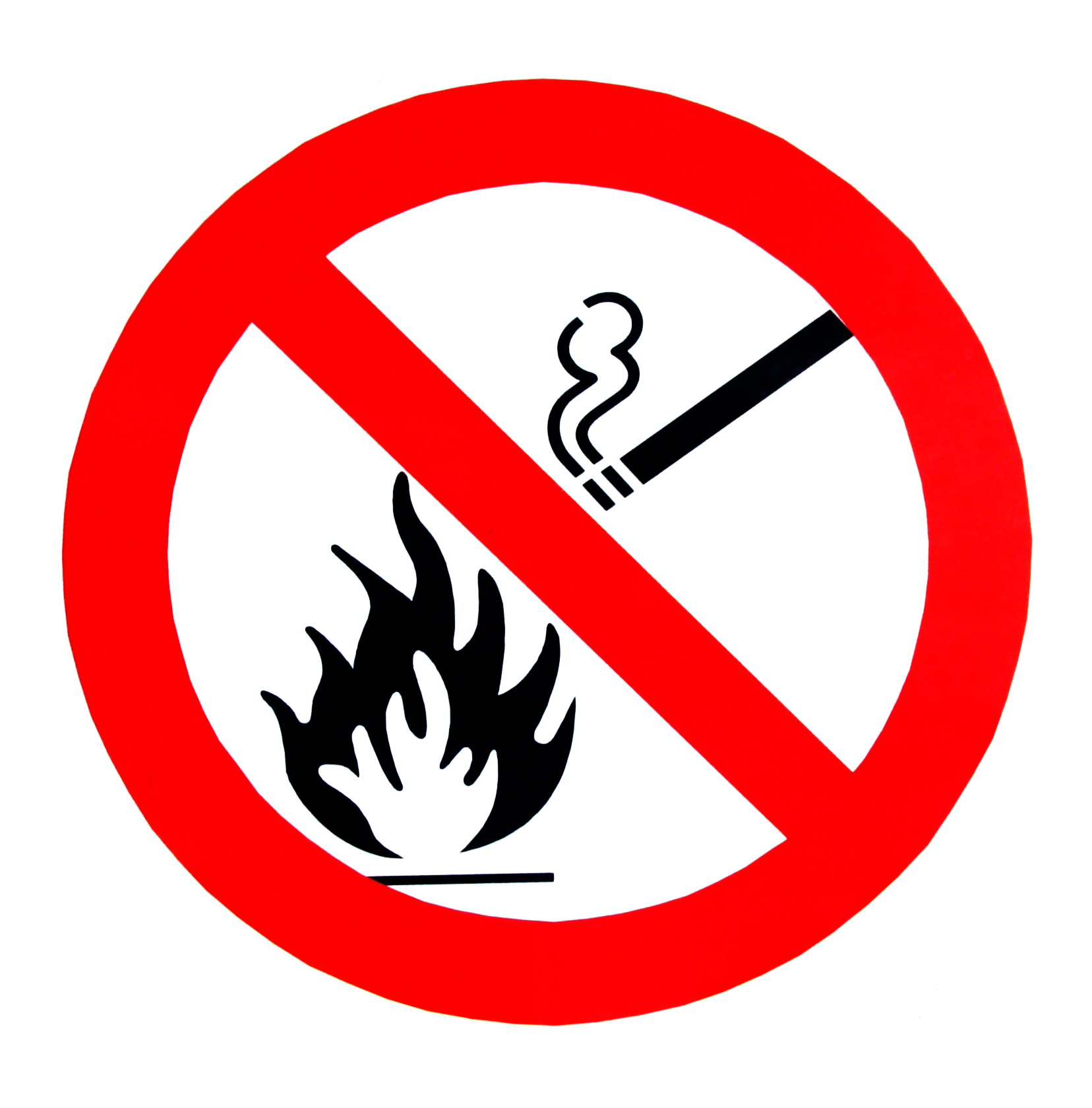 No Smoking And Open Flame Sign PNG Image