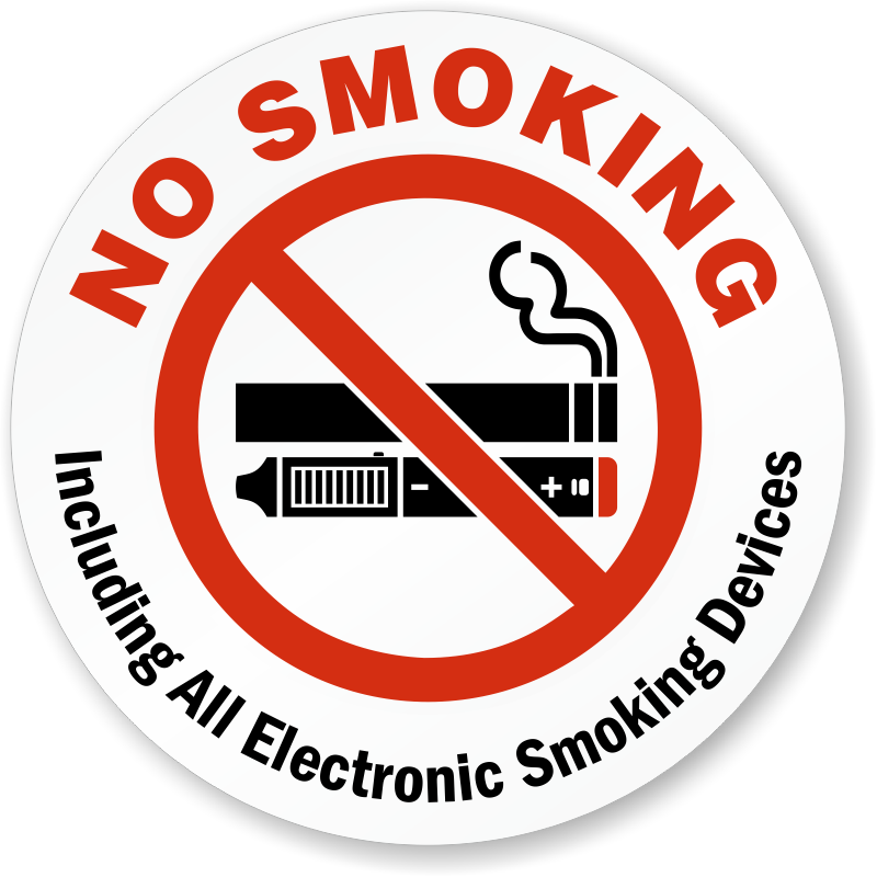 No Smoking Sign Including Electronic Devices PNG Image