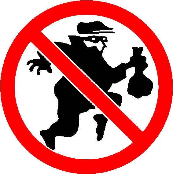 No Thief Sign Graphic PNG Image