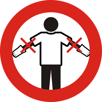 No Touching Sign PNG Image