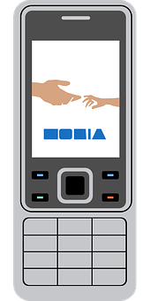 Nokia Phone Handshake Graphic PNG Image