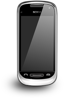 Nokia Smartphone Blackand Silver PNG Image