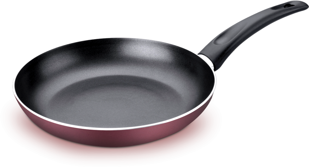 Nonstick Frying Pan Red Black PNG Image