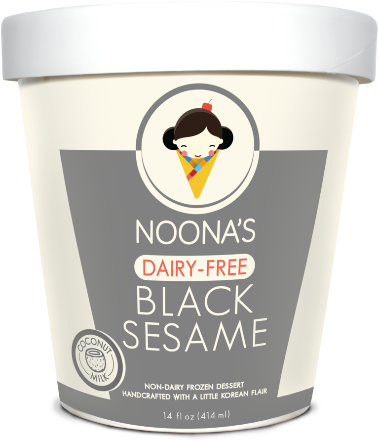 Noonas Dairy Free Black Sesame Ice Cream PNG Image