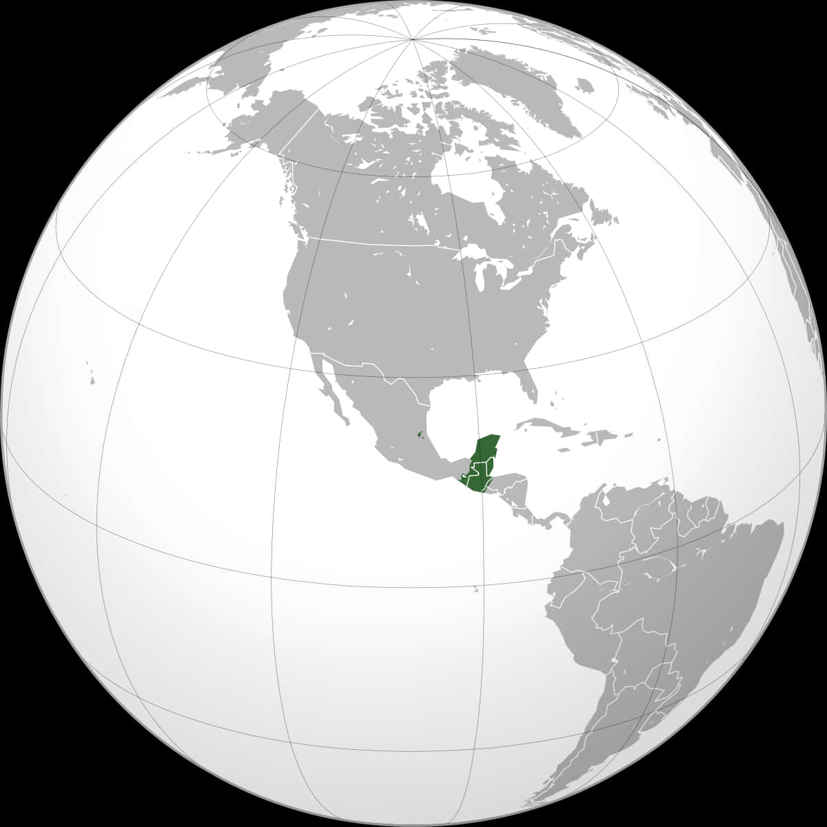 North America Globe Highlighted Country PNG Image