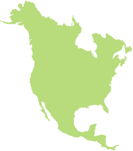 North America Outline Map PNG Image