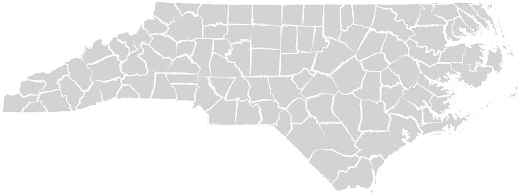 North Carolina County Map Outline PNG Image