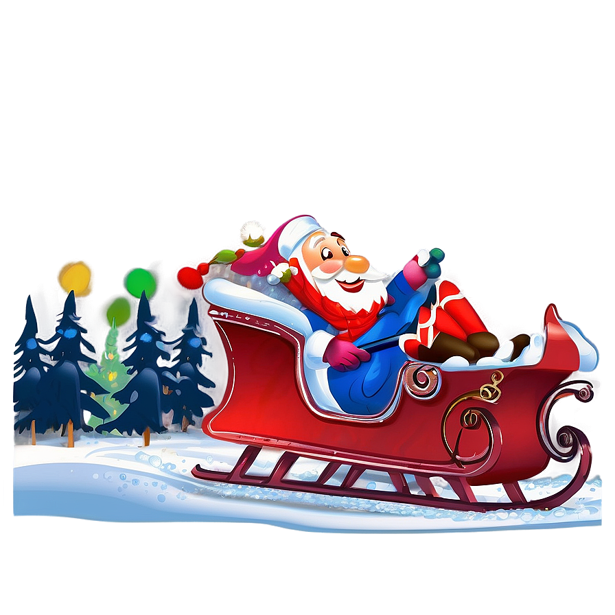 North Pole Sleigh Ride Journey Png Bro49 PNG Image