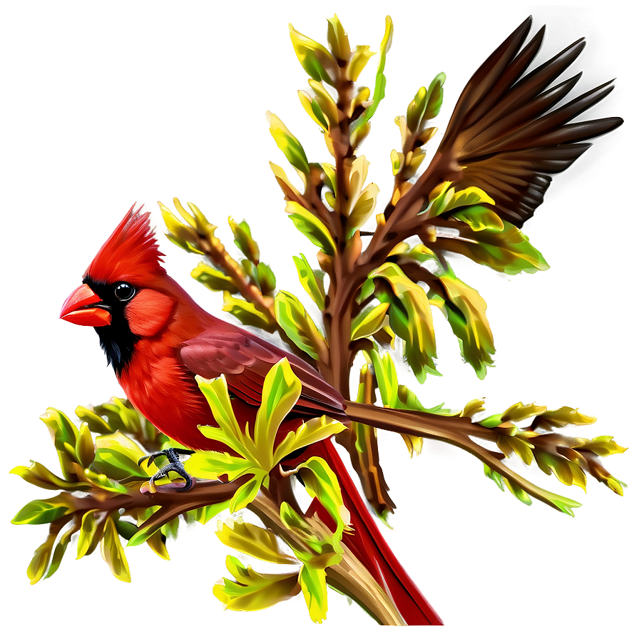 Northern Cardinal Male Png Gnw PNG Image