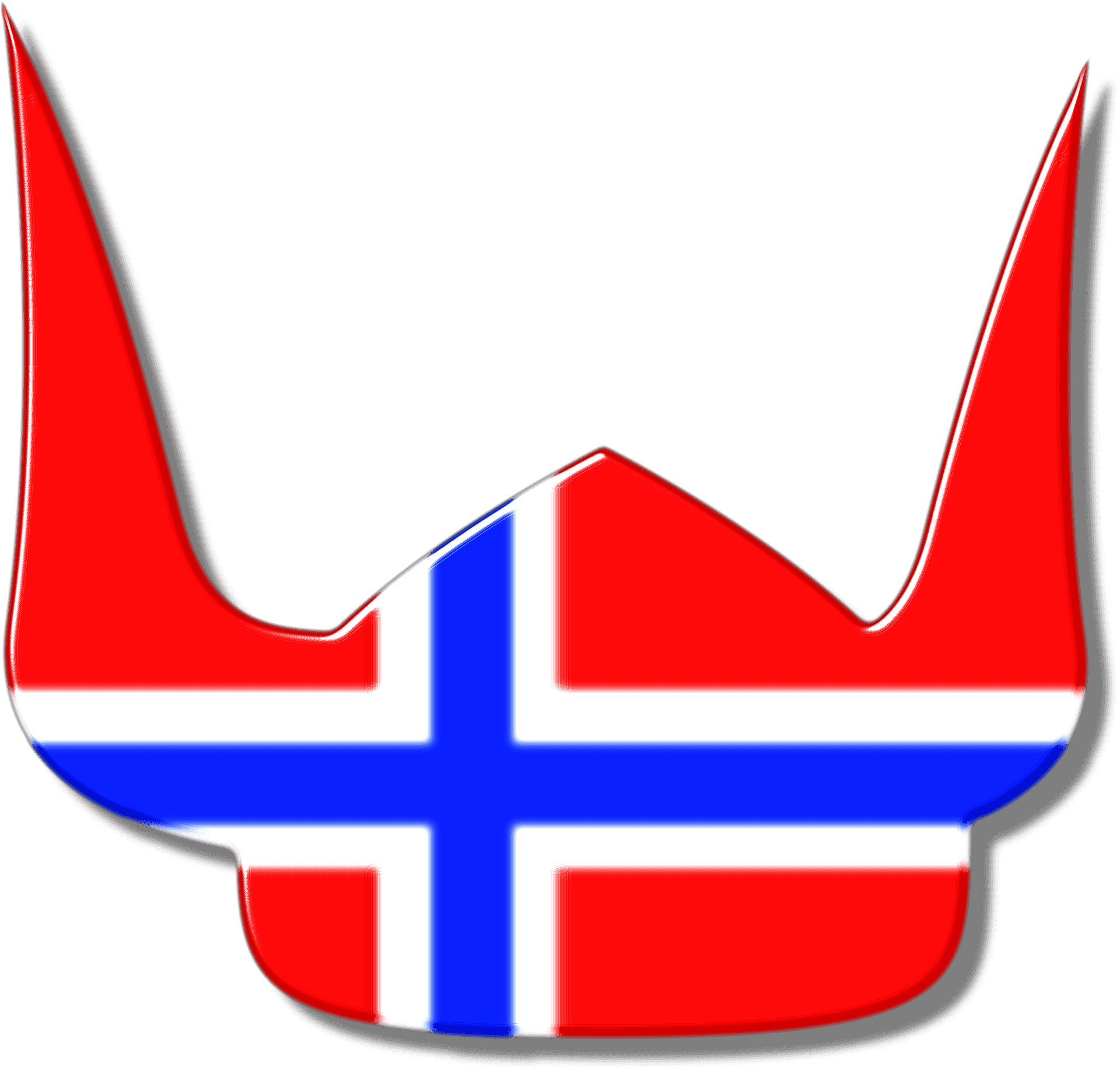 Norwegian Flag Viking Helmet PNG Image