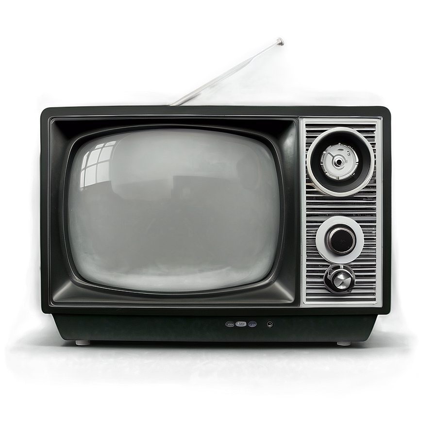 Nostalgic Black & White Tv Png Tpu PNG Image