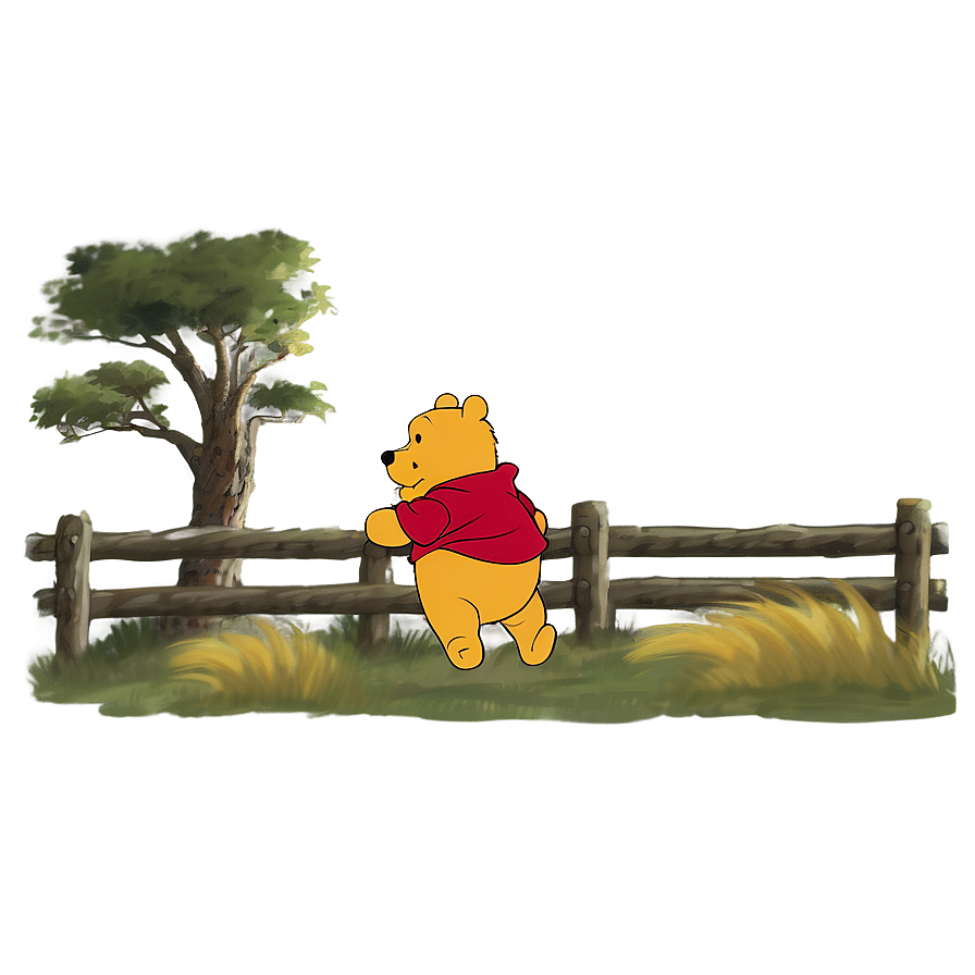 Nostalgic Classic Pooh Scene Png Lfj27 PNG Image