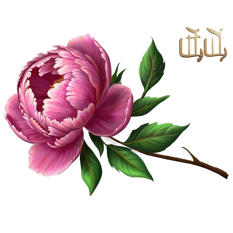 Nostalgic Peony Art Png 06252024 PNG Image